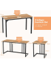 COSTWAY Esstisch 4er Set in Hellbraun