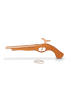 Bestsaller Piraten Pistole aus Holz mit Schuss-Funktion inkl. 3 Gummies in Natur in Natur
