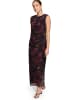 Zero  Mesh-Kleid mit Print in Black/Dark Red