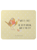 Mr. & Mrs. Panda Mouse Pad Rotkehlchen Federn mit Spruch in Gelb Pastell