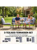 Outsunny Gartenmöbel Set in Dunkelgrau 182L x 167B x 65H cm