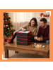 relaxdays 4 x Weihnachtskugel-Aufbewahrungsbox in Schwarz/ Rot - (B)33 x (H)9 x (T)33 cm