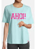 Salzhaut Shirt LEEV-AHOI in Aqua-Neon Pink