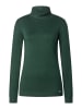 More & More schmaler Feinstrick-Basic-Rollkragenpullover in dark bottle green
