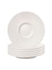 Villeroy & Boch 6er Set Café au Lait Untertassen Manufacture Rock ø 17 cm weiß in weiß