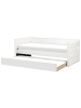 Beliani Tagesbett CHAVONNE II in Weiß - (W) 99 x (H) 80 x (L) 218 cm