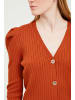 b.young Strickjacke BYNAKTA RIB CARDIGAN 2 - 20810205  gemütlicher Cardigan in Ripp-Optik in Rot