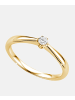 Diamant L'éternel Solitär-Ring aus 375 Gelbgold mit 0.09 Karat Diamant