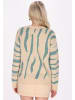 IZIA Damen Pullover in beige türkis
