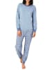 NORMANN Pflegeoverall langarm diagonalem Reißverschluss - 56120 in blau