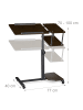 relaxdays Laptoptisch in Schwarz - (B)77 x (H)100 x (T)40 cm