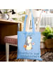 Mr. & Mrs. Panda Shopping Tasche Postbote Leidenschaft mit Spruch in Sky Blue