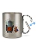 Mr. & Mrs. Panda Becher Pinguin & Maus Wanderer ohne Spruch in Silber