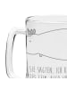 Mr. & Mrs. Panda Bierkrug Glas Einhorn Meerschweinchen mit Spruch in Transparent