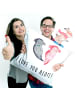 Mr. & Mrs. Panda Zier Kissen Axolotl Liebe mit Spruch in Weiß