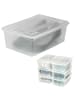 tectake 24er-Set Schuhbox mit Deckel, 33 x 23 x 12 cm