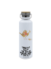 Mr. & Mrs. Panda Thermo-Trinkflasche Rotkehlchen Federn mit Spruch in Weiß