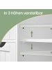 VASAGLE Badezimmerschrank Sofie in Weiß - (B)65 x (H)90 x (T)35 cm