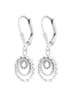 Adeliás Damen Ohrhänger aus 925 Silber mit Zirkonia in silber