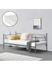 en.casa Metallbett Kerava mit Matraze in Grau (L)200cm (B)90cm (H)90cm