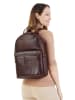 X-ZONE Rucksack echt Leder in cognac