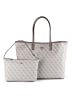 Guess Victtoria Shopper Tasche 40 cm in dark taupe logo