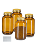 relaxdays 4x Braungläser in Braun/ Gold - 400 ml