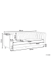 Beliani 3-Sitzer Sofa ARVIKA in Schwarz/Transparent - (W) 204 x (H) 75 x (L) 78 cm