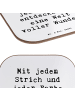 Mr. & Mrs. Panda Untersetzer für Gläser Spruch Die Freude an der... in Weiß