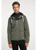 ICEBOUND Herren Strickfleecejacke in Oliv Melange