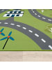 KADIMA DESIGN Kinderteppich waschmaschinenwaschbar Verkehrsinfrastruktur Kinderzimmer in Grün
