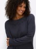 sheego Langarm-Shirt in tiefblau