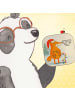 Mr. & Mrs. Panda Untersetzer Glas Fuchs Weihnachten Design mit S... in Weiß