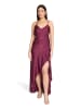 Vera Mont Abendkleid mit Volant in Prune Wine