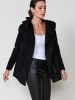 KOROSHI Short coat women hood in SCHWARZ
