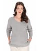 Usha Women Sweater in light grey melange