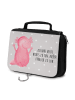 Mr. & Mrs. Panda Toilettentasche Axolotl Hurra mit Spruch in Grau Pastell
