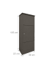 relaxdays Paketbox in Dunkelgrau - (B)38 x (H)105 x (T)23 cm