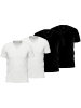 Seidensticker Seidensticker 4er Pack Herren T-Shirt 1/2 Arm in weiss-schwarz