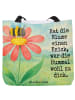 Mr. & Mrs. Panda Tasche Hummel Blume Design mit Spruch in Weiß