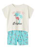 name it Shorty Pyjama CAP POOL BLUE FLAMINGO in pool blue