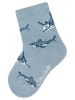 Sterntaler Söckchen Haie + Ringel,  3er-Pack in helles blau