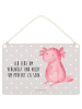 Mr. & Mrs. Panda Türschild Axolotl Niedlich mit Spruch in Grau Pastell