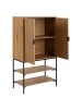 ebuy24 Vitrinenschrank Jaipur Eiche Dekor 80 x 40 cm