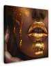 MuchoWow Leinwand Bilder Goldenes Gesicht