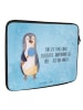 Mr. & Mrs. Panda Notebook Tasche Pinguin Lolli mit Spruch in Eisblau