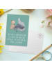 Mr. & Mrs. Panda Postkarte Klavier Herausforderung mit Spruch in Meeresbrise