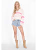 IZIA Women Sweater in offwhite pink