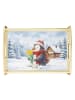 Mr. & Mrs. Panda Holz Servierbrett Pinguin Winter Pommes Design ... in Weiß