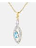 Diamant L'éternel Halskette mit Anhänger aus 375 Gelbgold mit Diamant mit Topas